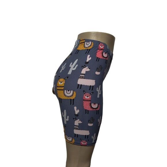 Medium Women/Junior Fashion Biker Shorts Llama Cactus Women's‎ Print - Picture 6 of 9